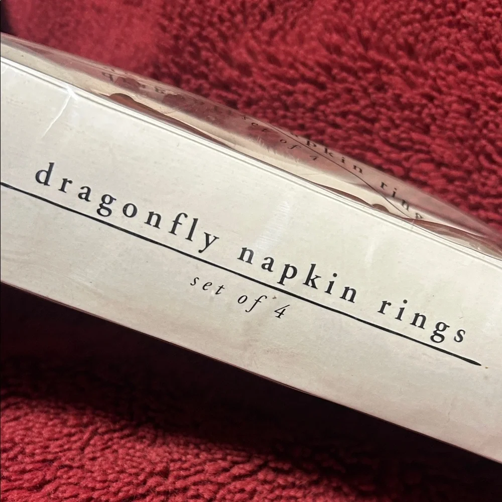 Pier 1 Imports Dragonfly Napkin Rings - New, in box